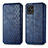 Leather Case Stands Flip Cover Holder S02D for Realme Narzo 50 4G Blue