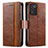 Leather Case Stands Flip Cover Holder S02D for Realme Q3t 5G