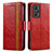 Leather Case Stands Flip Cover Holder S02D for Realme Q5 Pro 5G Red