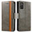 Leather Case Stands Flip Cover Holder S02D for Samsung Galaxy A02s Gray