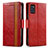 Leather Case Stands Flip Cover Holder S02D for Samsung Galaxy A31 Red