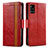Leather Case Stands Flip Cover Holder S02D for Samsung Galaxy A51 5G Red