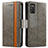 Leather Case Stands Flip Cover Holder S02D for Samsung Galaxy F02S SM-E025F Gray