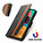 Leather Case Stands Flip Cover Holder S02D for Samsung Galaxy M33 5G