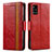 Leather Case Stands Flip Cover Holder S02D for Samsung Galaxy M40S Red