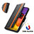 Leather Case Stands Flip Cover Holder S02D for Samsung Galaxy Quantum2 5G