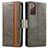 Leather Case Stands Flip Cover Holder S02D for Samsung Galaxy S20 FE 4G