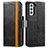 Leather Case Stands Flip Cover Holder S02D for Samsung Galaxy S21 5G Black