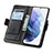 Leather Case Stands Flip Cover Holder S02D for Samsung Galaxy S21 FE 5G