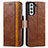 Leather Case Stands Flip Cover Holder S02D for Samsung Galaxy S21 FE 5G