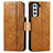 Leather Case Stands Flip Cover Holder S02D for Samsung Galaxy S21 FE 5G