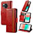 Leather Case Stands Flip Cover Holder S02D for Sharp Aquos R8