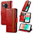 Leather Case Stands Flip Cover Holder S02D for Sharp Aquos R8s