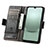 Leather Case Stands Flip Cover Holder S02D for Sharp Aquos wish3