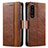 Leather Case Stands Flip Cover Holder S02D for Sony Xperia 1 III