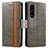 Leather Case Stands Flip Cover Holder S02D for Sony Xperia 1 III