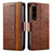 Leather Case Stands Flip Cover Holder S02D for Sony Xperia 1 IV