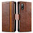 Leather Case Stands Flip Cover Holder S02D for Sony Xperia Ace II