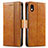 Leather Case Stands Flip Cover Holder S02D for Sony Xperia Ace III