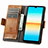 Leather Case Stands Flip Cover Holder S02D for Sony Xperia Ace III SOG08