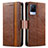 Leather Case Stands Flip Cover Holder S02D for Vivo V21 5G