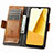 Leather Case Stands Flip Cover Holder S02D for Vivo Y02S