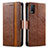 Leather Case Stands Flip Cover Holder S02D for Vivo Y3s (2021)