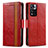 Leather Case Stands Flip Cover Holder S02D for Xiaomi Mi 11i 5G (2022) Red