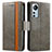 Leather Case Stands Flip Cover Holder S02D for Xiaomi Mi 12 Pro 5G Gray