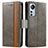 Leather Case Stands Flip Cover Holder S02D for Xiaomi Mi 12S Pro 5G Gray