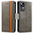 Leather Case Stands Flip Cover Holder S02D for Xiaomi Mi 12T 5G Gray