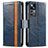 Leather Case Stands Flip Cover Holder S02D for Xiaomi Mi 12T Pro 5G Blue