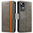 Leather Case Stands Flip Cover Holder S02D for Xiaomi Mi 12T Pro 5G Gray