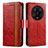 Leather Case Stands Flip Cover Holder S02D for Xiaomi Mi 13 Ultra 5G Red