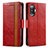 Leather Case Stands Flip Cover Holder S02D for Xiaomi Poco F3 GT 5G Red