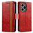 Leather Case Stands Flip Cover Holder S02D for Xiaomi Poco F5 5G Red