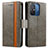 Leather Case Stands Flip Cover Holder S02D for Xiaomi Redmi 11A 4G Gray