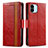 Leather Case Stands Flip Cover Holder S02D for Xiaomi Redmi A1 Red