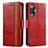 Leather Case Stands Flip Cover Holder S02D for Xiaomi Redmi K40 Gaming 5G Red