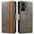 Leather Case Stands Flip Cover Holder S02D for Xiaomi Redmi K50 Gaming 5G Gray