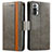 Leather Case Stands Flip Cover Holder S02D for Xiaomi Redmi Note 10 Pro 4G