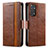 Leather Case Stands Flip Cover Holder S02D for Xiaomi Redmi Note 11 4G (2022)