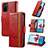 Leather Case Stands Flip Cover Holder S02D for Xiaomi Redmi Note 11 SE India 4G