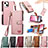 Leather Case Stands Flip Cover Holder S03D for Apple iPhone 13