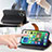 Leather Case Stands Flip Cover Holder S03D for Apple iPhone 14 Pro Max