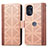 Leather Case Stands Flip Cover Holder S03D for Motorola Moto G 5G (2022) Light Brown