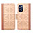 Leather Case Stands Flip Cover Holder S03D for Motorola Moto G Stylus (2022) 4G Light Brown