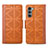 Leather Case Stands Flip Cover Holder S03D for Motorola Moto G200 5G