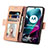 Leather Case Stands Flip Cover Holder S03D for Motorola Moto G200 5G