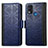 Leather Case Stands Flip Cover Holder S03D for Nokia C21 Plus Blue